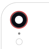 Replacement Back Camera Lens With Bracket & Bezel Compatible with Apple iPhone XR (Red) (10 Pack) (Real Sapphire l Premium)