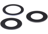 Replacement Back Camera Lens (Glass Only) With Adhesive Compatible with Apple iPhone 12 Pro (3 Piece Set) (Premium) (Real Sapphire)