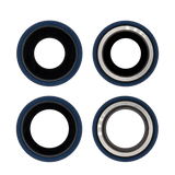Replacement Back Camera Lens With Bracket & Bezel Compatible with Apple iPhone 12 / 12 Mini (Aftermarket Plus) (Blue) (10 Pack)