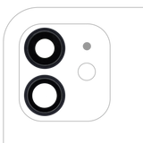 Replacement Back Camera Lens With Bracket & Bezel Compatible with Apple iPhone 12 / 12 Mini (Aftermarket Plus) (Black) (10 Pack)
