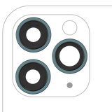 Replacement Back Camera Lens With Bracket & Bezel Compatible with Apple iPhone 11 Pro / Pro Max (3 Piece Set) (Real Sapphire / Premium) (Green)