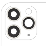 Replacement Back Camera Lens With Bracket & Bezel Compatible with Apple iPhone 11 Pro / Pro Max (3 Piece Set) (Real Sapphire / Premium) (White)