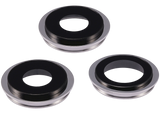 Replacement Back Camera Lens With Bracket & Bezel Compatible with Apple iPhone 11 Pro / Pro Max (3 Piece Set) (Real Sapphire / Premium) (White)