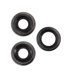 Replacement Back Camera Lens With Bracket & Bezel Compatible with Apple iPhone 11 Pro / Pro Max (3 Piece Set) (Real Sapphire / Premium) (Black)