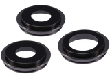 Replacement Back Camera Lens With Bracket & Bezel Compatible with Apple iPhone 11 Pro / Pro Max (3 Piece Set) (Real Sapphire / Premium) (Black)