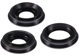 Replacement Back Camera Lens With Bracket & Bezel Compatible with Apple iPhone 11 Pro / Pro Max (3 Piece Set) (Real Sapphire / Premium) (Black)