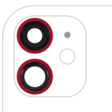 Replacement Back Camera Lens With Bracket & Bezel Compatible with Apple iPhone 11 ( 2 Piece) (Real Sapphire / Premium) (Red)