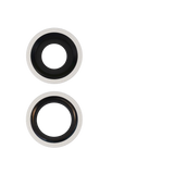 Replacement Back Camera Lens With Bracket & Bezel Compatible with Apple iPhone 11 ( 2 Piece) (Real Sapphire / Premium) (White)