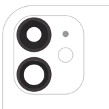 Replacement Back Camera Lens With Bracket & Bezel Compatible with Apple iPhone 11 ( 2 Piece) (Real Sapphire / Premium) (Black)