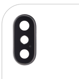 Replacement Back Camera Lens With Bracket & Bezel Compatible with Apple iPhone X (Silver) (Real Sapphire l Premium)