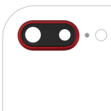 Replacement Back Camera Lens With Bracket & Bezel Compatible with Apple iPhone 8 Plus (Red) (10 Pack) (Real Sapphire l Premium)