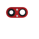 Replacement Back Camera Lens With Bracket & Bezel Compatible with Apple iPhone 8 Plus (Red) (10 Pack) (Real Sapphire l Premium)