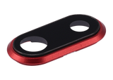 Replacement Back Camera Lens With Bracket & Bezel Compatible with Apple iPhone 8 Plus (Red) (10 Pack) (Real Sapphire l Premium)