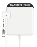 Replacement 60W MagSafe 2 Power Adapter With Cable (T-Style) Compatible with Apple MacBook (OEM Grade A/B) (Bulk Packaging)