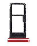Replacement Single Sim Card Tray Compatible with Motorola Moto E7 (XT2095 / 2020) (Red)