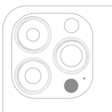 Replacement Back Camera Bezel Ring Only Compatible with Apple iPhone 13 Pro / 13 Pro Max (Silver) (3 Piece Set)