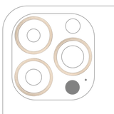 Replacement Back Camera Bezel Ring Only Compatible with Apple iPhone 13 Pro / 13 Pro Max (Gold) (3 Piece Set)