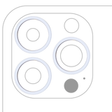 Replacement Back Camera Bezel Ring Only Compatible with Apple iPhone 13 Pro / 13 Pro Max (Sierra Blue) (3 Piece Set)