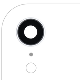 Replacement Back Camera Lens With Bracket & Bezel Compatible with Apple iPhone XR (White) (10 Pack) (Real Sapphire l Premium)