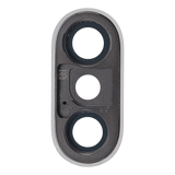 Replacement Back Camera Lens With Bracket & Bezel Compatible with Apple iPhone XS / XS Max (Silver) (Real Sapphire l Premium)