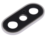 Replacement Back Camera Lens With Bracket & Bezel Compatible with Apple iPhone XS / XS Max (Silver) (Real Sapphire l Premium)