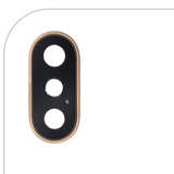 Replacement Back Camera Lens With Bracket & Bezel Compatible with Apple iPhone XS / XS Max (Gold) (Real Sapphire l Premium)