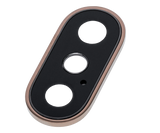 Replacement Back Camera Lens With Bracket & Bezel Compatible with Apple iPhone XS / XS Max (Gold) (Real Sapphire l Premium)