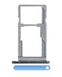 Replacement Single Sim Card Tray Compatible with Motorola Moto G6 Play / G6 Forge (XT1922 / 2018) (Blue)