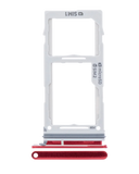Replacement Dual Sim Card Tray Compatible with Samsung Galaxy S10 / S10 Plus (Cardinal Red)