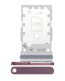 Replacement Dual Sim Card Tray Compatible with Samsung Galaxy S22 Ultra (Burgundy)