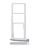 Replacement Dual Sim Card Tray Compatible with Motorola Moto G6 (XT1925 / 2018) (Silver)