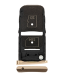 Replacement Sim Card Tray Compatible with Motorola Moto Z Force Droid (XT1650-02 / 2016) (Gold)
