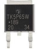 Replacement TK5P65W - N-Channel Power Supply Mosfet Compatible with Sony (Game Console Parts) PlayStation 4 Slim / Pro (TO252) (Soldering Required)