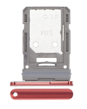 Replacement Single Sim Card Tray Compatible with Samsung Galaxy S20 FE 5G (Cloud Red)