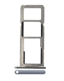 Replacement Dual Sim Card Tray Compatible with Motorola Moto G6 Play / G6 Forge (XT1922 / 2018) (Silver)