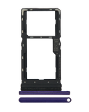Replacement Dual Sim Card Tray Compatible with Motorola Moto G8 Play (XT2015 / 2019) (Purple)