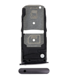 Replacement Single Sim Card Tray Compatible with Motorola Moto Z4 (XT1980 / 2019) (Black)