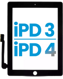 Replacement Digitizer Compatible with Apple iPad 3 / iPad 4 (Aftermarket) (Black)