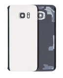 Replacement Back Cover Glass With Camera Lens Compatible with Samsung Galaxy S7 Edge (No Logo) (Aftermarket Plus) (White)