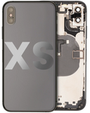 Replacement Back Housing W/ Small Components Pre-Installed Compatible with Apple iPhone XS (Used OEM Pull: Grade C) (Space Gray)