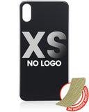 Replacement Back Glass With 3M Adhesive Compatible with Apple iPhone XS (No Logo / Large Camera Hole) (Space Gray)