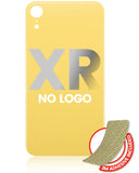 Replacement Back Glass With 3M Adhesive Compatible with Apple iPhone XR (No Logo / Large Camera Hole) (Yellow)