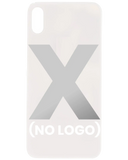 Replacement Back Cover Glass Compatible with Apple iPhone X (No Logo) (Silver)