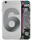 Replacement Back Housing W/ Small Components Pre-Installed Compatible with Apple iPhone 6 (Used OEM Pull: Grade A) (Silver)