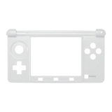 Replacement Mid-Frame Housing Compatible with Nintendo (Game Console Parts) Nintendo 3DS (White)