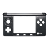Replacement Mid-Frame Housing Compatible with Nintendo (Game Console Parts) Nintendo 3DS (Black)