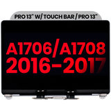 Replacement Complete LCD Display Assembly Compatible with Apple MacBook Pro 13" A1706 / A1708 (2016-2017) (Aftermarket Plus) (Space Gray)