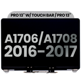 Replacement Complete LCD Display Assembly Compatible with Apple MacBook Pro 13" A1706 / A1708 (2016-2017) (Used OEM Pull: Grade C) (Space Gray)