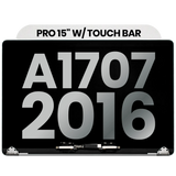 Replacement Complete LCD Display Assembly Compatible with Apple MacBook Pro 15" A1707 (2016) (Used OEM Pull: Grade B) (Silver)