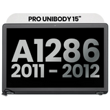 Replacement Complete LCD Display Assembly Compatible with Apple MacBook Pro 15" A1286 (2011-2012) (Used OEM Pull: Grade B) (Glossy)